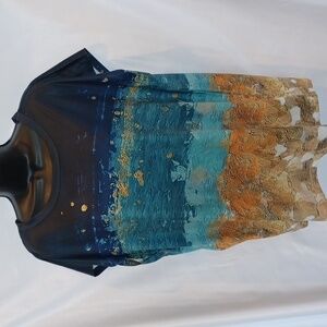 Noracora sleeveless Ocean scene  XXL, 26" pit to pit